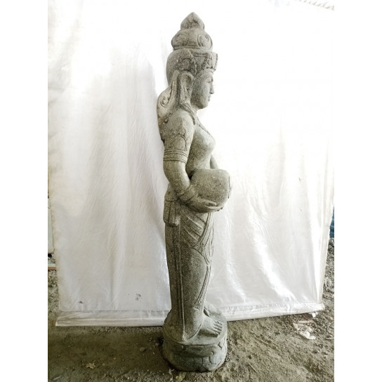 Statue verseuse d'eau déesse dewi en pierre naturelle 1,50 m