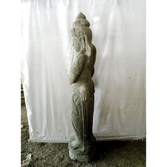 Statue verseuse d'eau déesse dewi en pierre naturelle 1,50 m