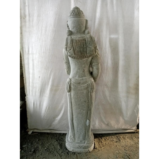 Statue verseuse d'eau déesse dewi en pierre volcanique 1,50 m