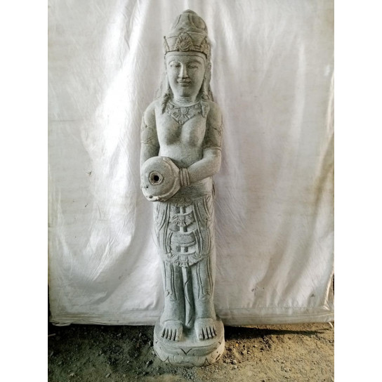 Dewi goddess water jug volcanic stone statue 1.50 m