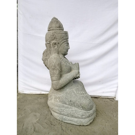Statue zen déesse dewi jardin position chakra 80cm