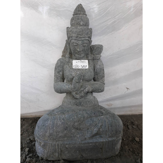 Statue zen déesse dewi jardin zen position chakra 80 cm