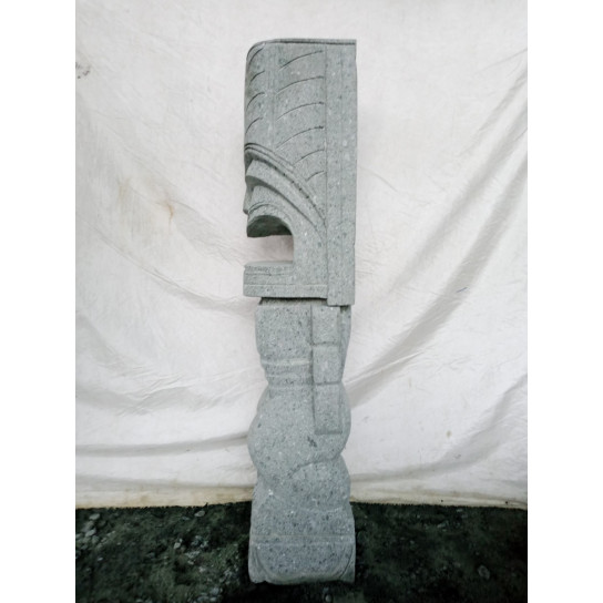 Tiki d'océanie statue en pierre de 1 m