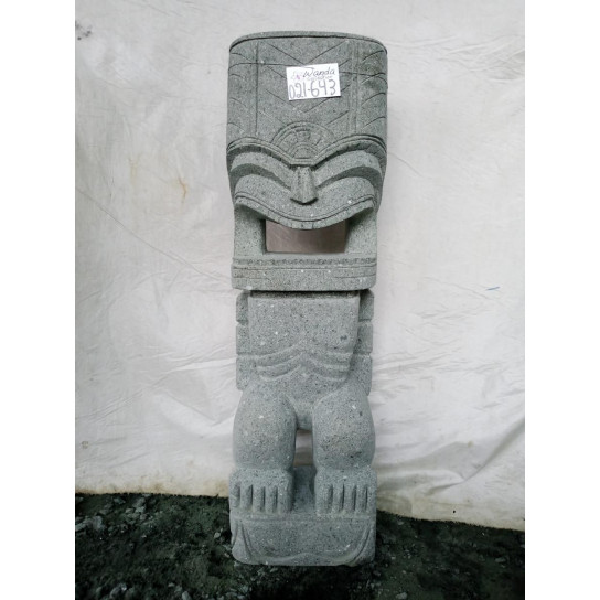 Tiki d'océanie statue en pierre de 1 m