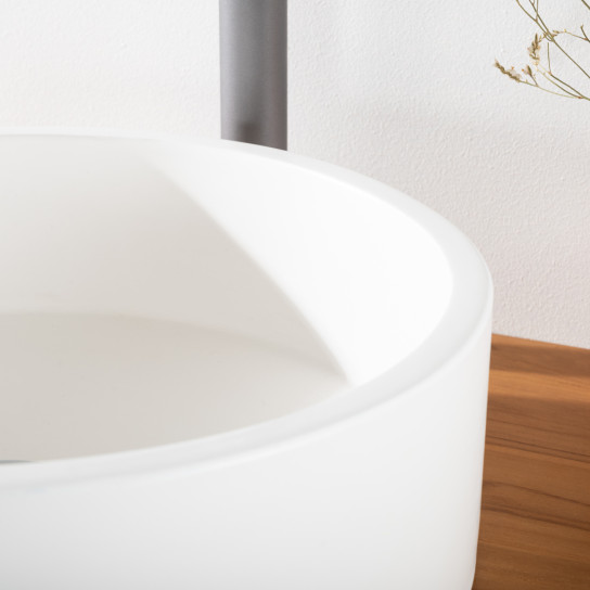 Vasque en béton blanc 38 cm - Nox