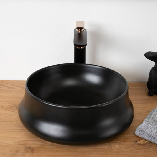 Vasque en céramique noir Axel 41cm