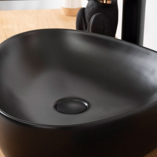 Vasque en céramique noir Tanga 50cm