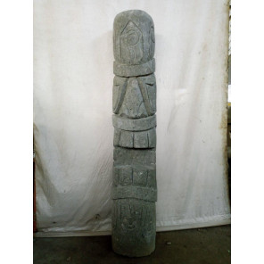 Estatua de piedra volcánica totem tiki jardín 150cm