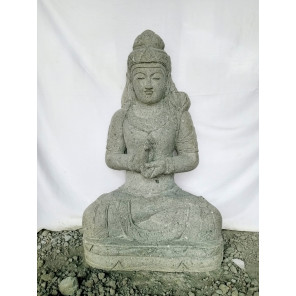 Estatua grande diosa balinesa de piedra posición chakra 1 m
