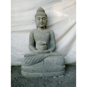 Estatua jardin zen buda con tazon sentado 100cm