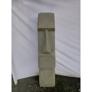 Estatua moái jardín zen roca volcánica 100 cm