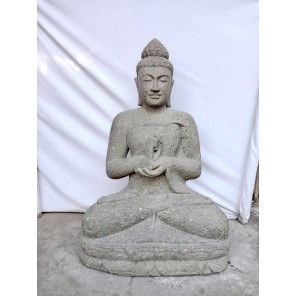Extérieur zen statue de bouddha assis position chakra 1m