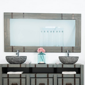 Grand miroir de salle de bain Loft 160x80 gris
