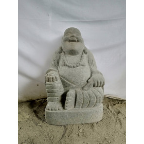 Happy buddha stone garden statue 60 cm