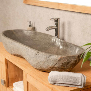 Large river stone sink 100