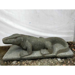 Outdoor komodo dragon stone statue 120 cm