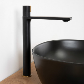 Robinet lavabo mitigeur progressif Tamise black