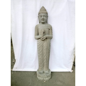 Standing buddha volcanic rock garden statue chakra 150 cm
