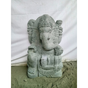 Statue de Ganesh en pierre pour jardin 60 cm