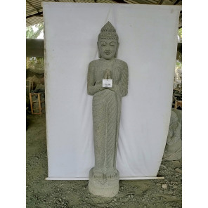 Statue de jardin bouddha debout prière de 2 m