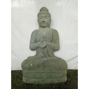 Statue de jardin zen bouddha pierre en chakra 1m