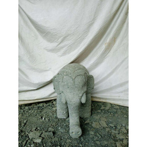 Statue éléphant indien en pierre 80 cm