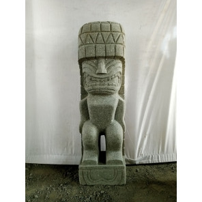Tiki polinesio estatua de piedra volcánica 1 m