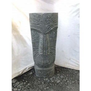 Tiki totem d'océanie statue en pierre volcanique jardin 1m