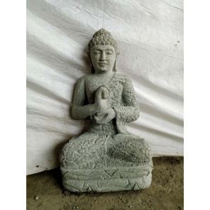 Volcanic stone statue of Buddha for zen garden chakra position 50 cm