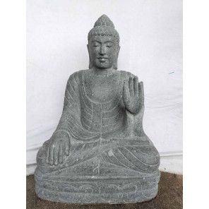 Zen buddha stone garden statue meditation pose 80cm