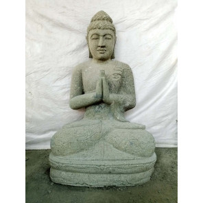 Zen stone statue of Buddha position prayer 1 m