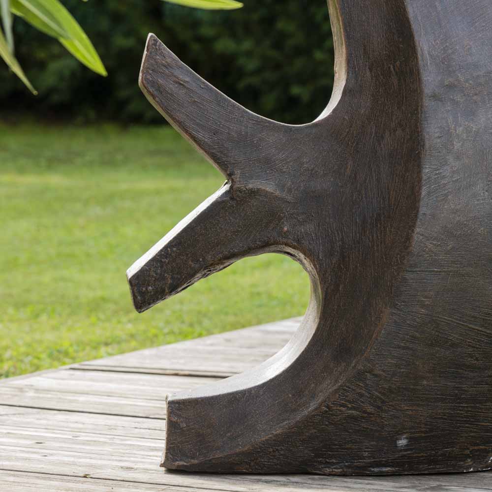 Statue design de jardin contemporaine - Poisson Bronze