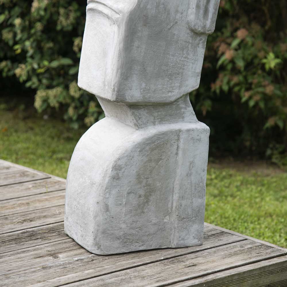 Statue jardin Moaï (grand format) - Gris anthracite 60 cm