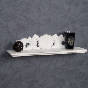 Baroque white shelf 50 cm