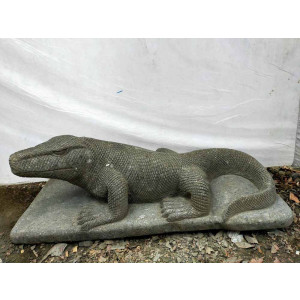 Outdoor komodo dragon stone statue 120 cm