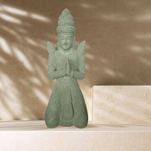 Statue extérieure pierre bouddha teppanom 150 cm