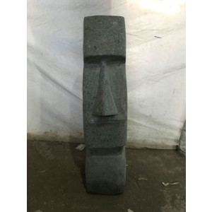 Statue moaï en roche volcanique andésite 60 cm